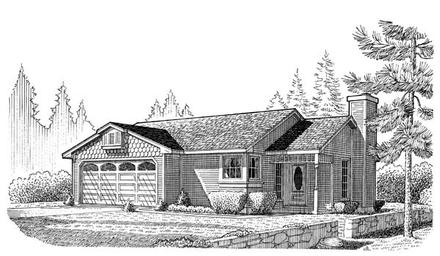 Country Ranch Elevation of Plan 95596