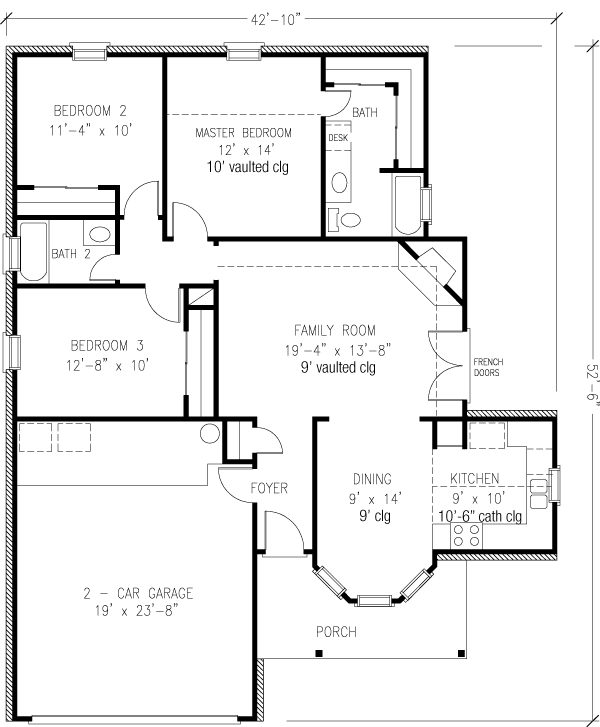 Country One-Story Level One of Plan 95599