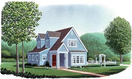 Country Craftsman Narrow Lot Elevation of Plan 95600