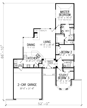 European One-Story Level One of Plan 95603