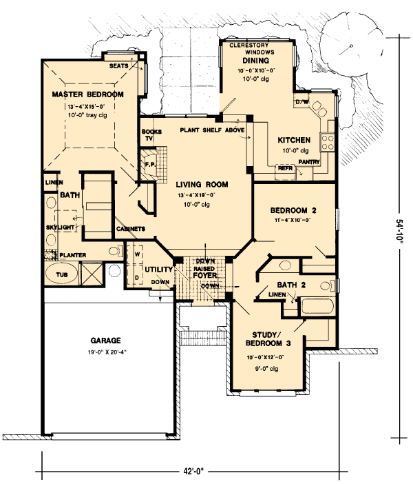 European One-Story Level One of Plan 95606