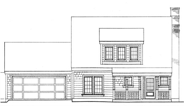 Bungalow, Country, Craftsman Plan with 1527 Sq. Ft., 3 Bedrooms, 2 Bathrooms, 2 Car Garage Picture 4