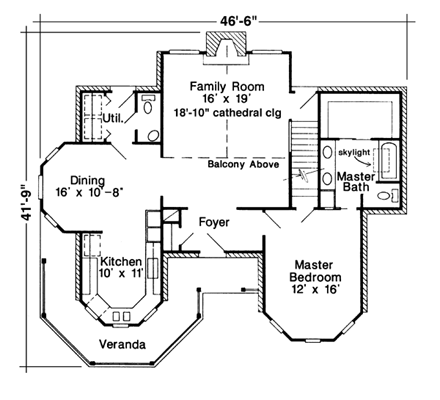 House Plan 95630 First Level Plan