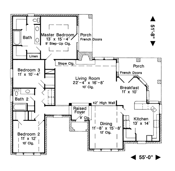 European One-Story Level One of Plan 95635