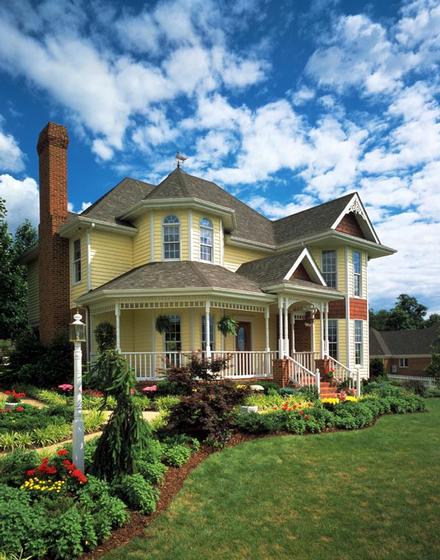 Country Farmhouse Victorian Elevation of Plan 95647