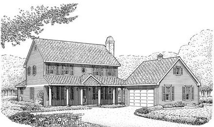 Country Farmhouse Elevation of Plan 95661