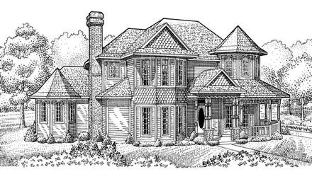 Country Farmhouse Elevation of Plan 95672
