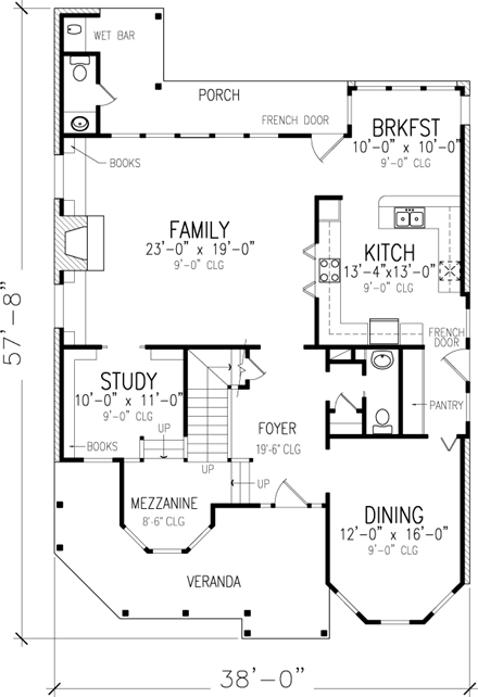 House Plan 95682 First Level Plan