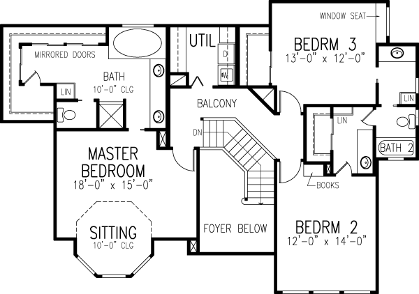 Country Farmhouse Victorian Level Two of Plan 95686