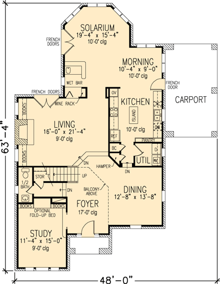 House Plan 95689 First Level Plan