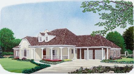 Colonial Country European Elevation of Plan 95693