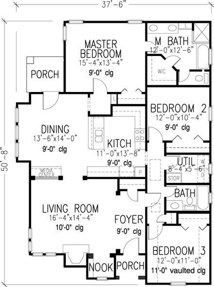 House Plan 95710 First Level Plan