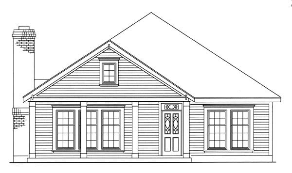 Country, Southern Plan with 1581 Sq. Ft., 3 Bedrooms, 2 Bathrooms, 2 Car Garage Picture 2