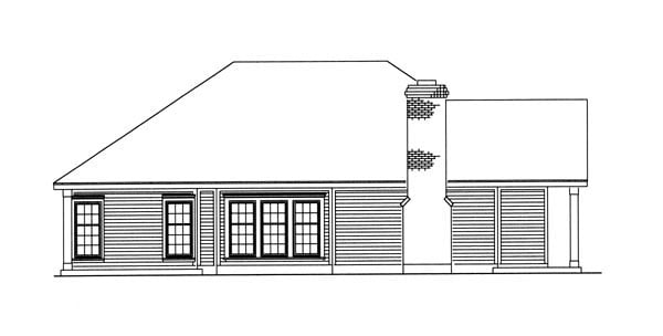 Country, Southern Plan with 1581 Sq. Ft., 3 Bedrooms, 2 Bathrooms, 2 Car Garage Picture 3