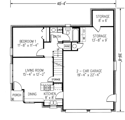 House Plan 95730 First Level Plan