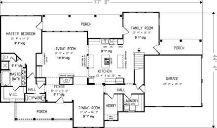 House Plan 95734 First Level Plan