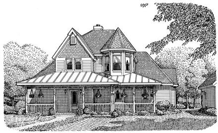 Country Victorian Elevation of Plan 95738
