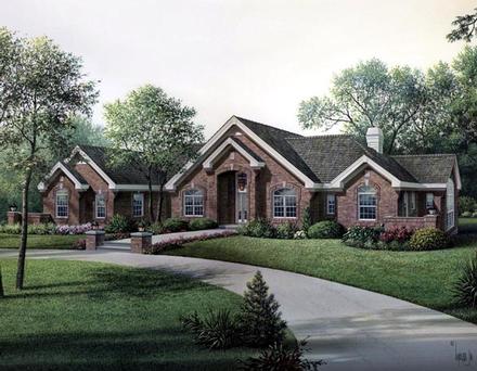 Ranch Traditional Elevation of Plan 95803