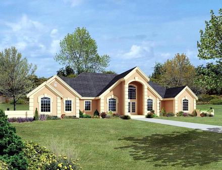 Ranch Southern Traditional Elevation of Plan 95809