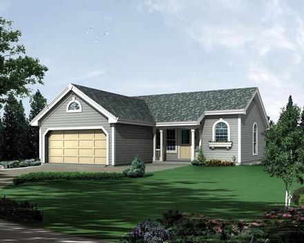 Country Ranch Traditional Elevation of Plan 95815
