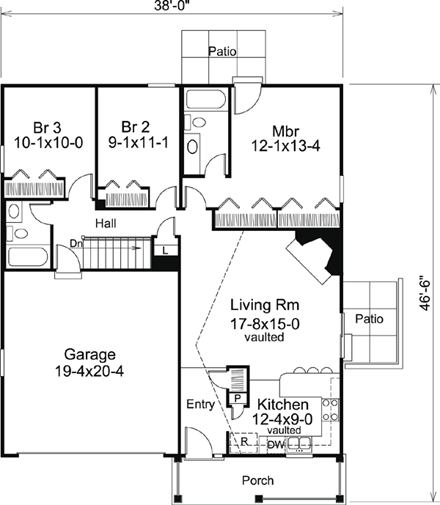 House Plan 95818 First Level Plan