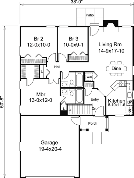 House Plan 95819 First Level Plan