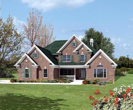 Country Traditional Elevation of Plan 95821
