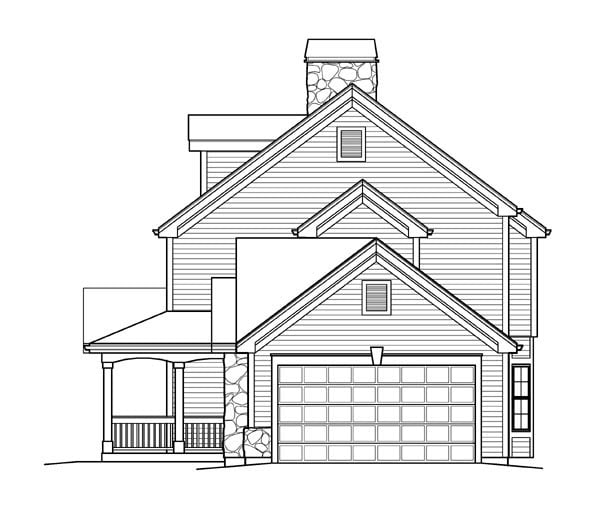 Cape Cod, Colonial, Country, Farmhouse Plan with 2368 Sq. Ft., 4 Bedrooms, 4 Bathrooms, 2 Car Garage Picture 3