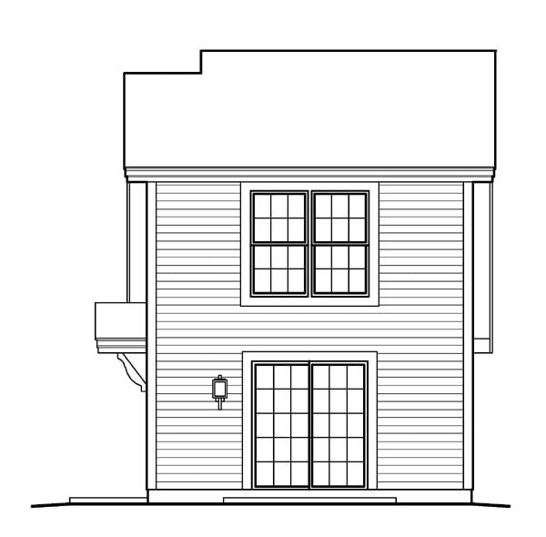 Country Saltbox Rear Elevation of Plan 95826
