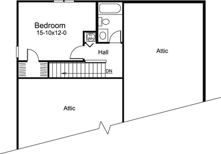 Garage Plan 95827 - 3 Car Garage Apartment Second Level Plan