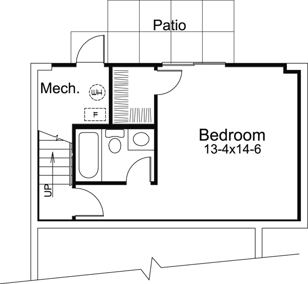 Cabin Cottage Ranch Traditional Lower Level of Plan 95831