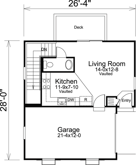 House Plan 95831 First Level Plan