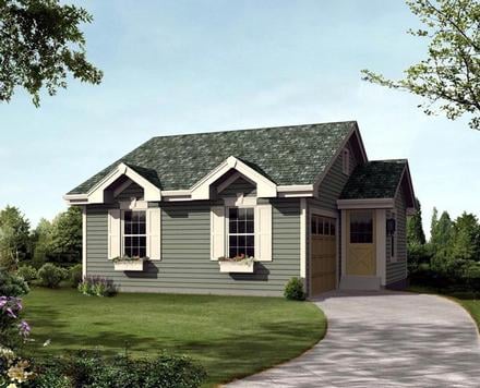 Cabin Cottage Ranch Traditional Elevation of Plan 95831