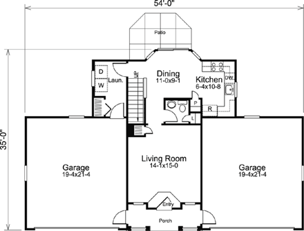 House Plan 95832 First Level Plan