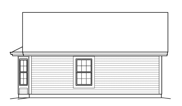 Ranch Traditional Rear Elevation of Plan 95834