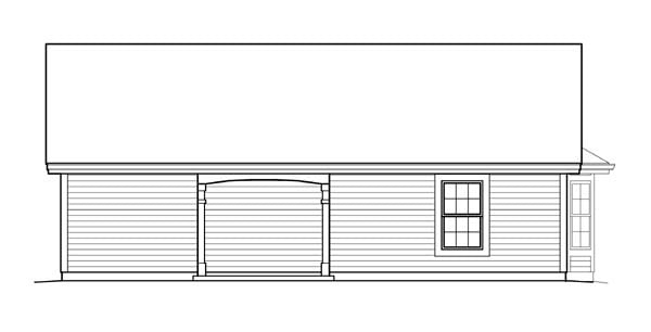 Cabin Cottage Country Ranch Traditional Rear Elevation of Plan 95837