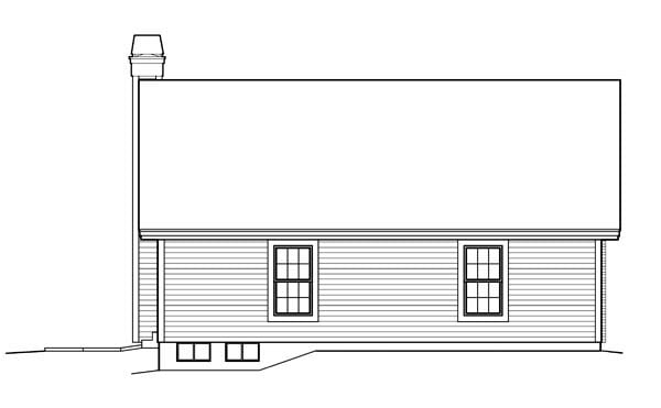 Country Ranch Traditional Rear Elevation of Plan 95839