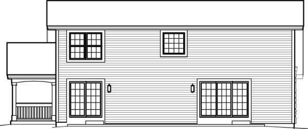 Country Rear Elevation of Plan 95843