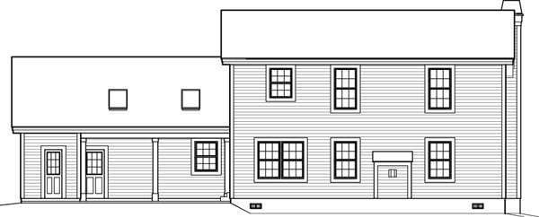 Contemporary Country Rear Elevation of Plan 95847