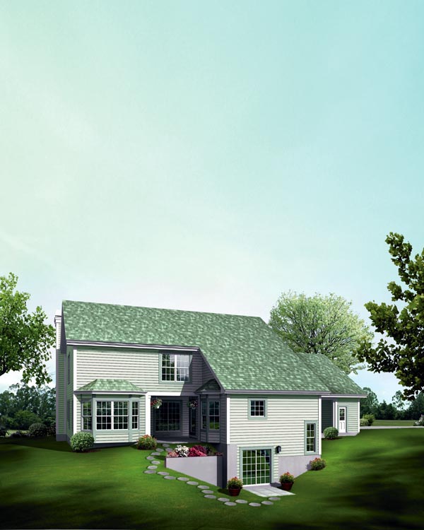 Contemporary Country Rear Elevation of Plan 95849