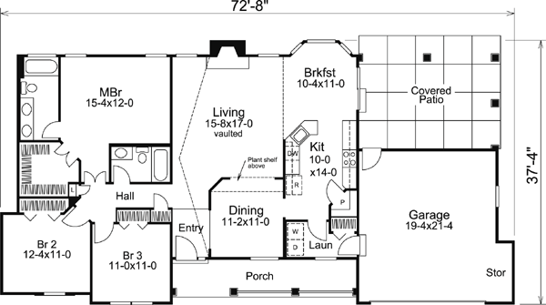 Country Ranch Level One of Plan 95850