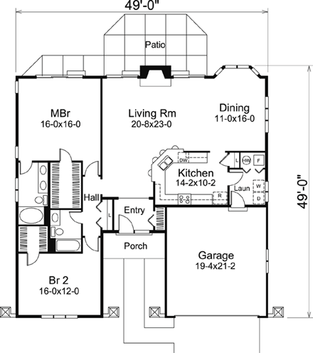House Plan 95859 First Level Plan