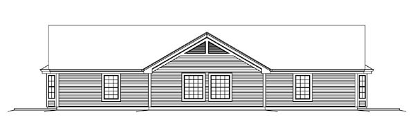 Country Ranch Rear Elevation of Plan 95862