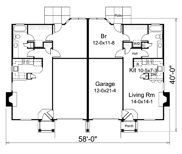 Cottage Country Ranch Level One of Plan 95865