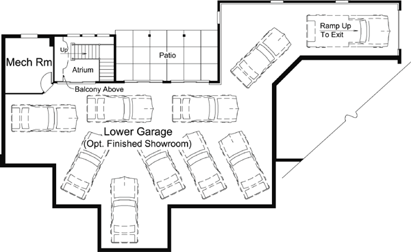 Country Ranch Traditional Lower Level of Plan 95872