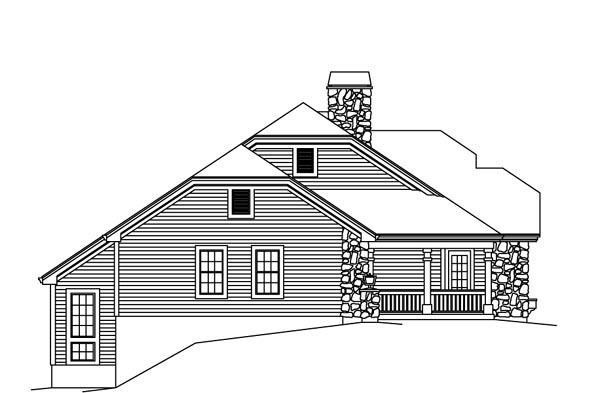 Country, Ranch, Traditional Plan with 2653 Sq. Ft., 3 Bedrooms, 3 Bathrooms, 12 Car Garage Picture 2