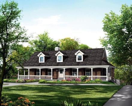 Country Farmhouse Elevation of Plan 95873