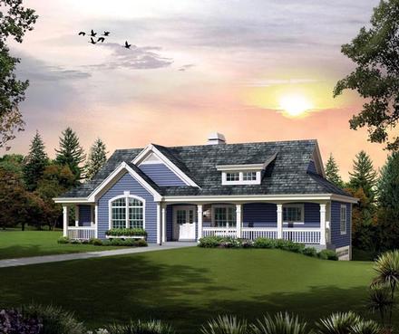 Cabin Cottage Country Traditional Elevation of Plan 95874