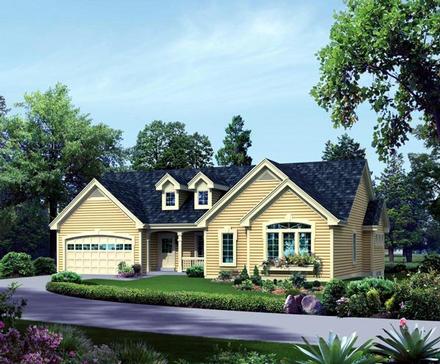 Contemporary Country Traditional Elevation of Plan 95877