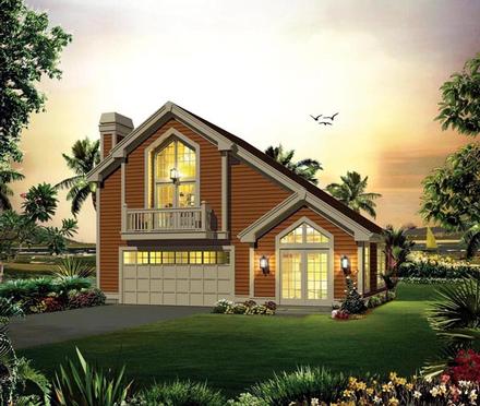 Contemporary Country Elevation of Plan 95883